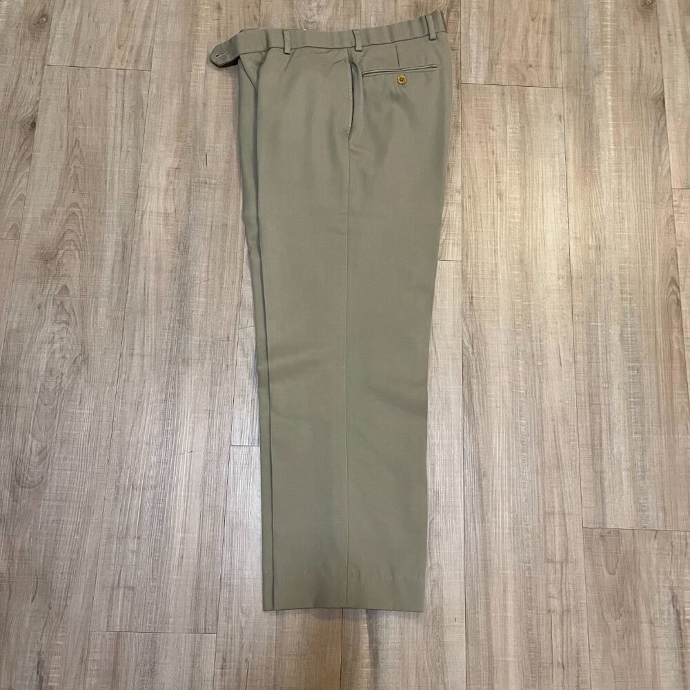 Brooks Brothers 1818 Madison Fit Wool Trousers Olive / Khaki - Size 32/27